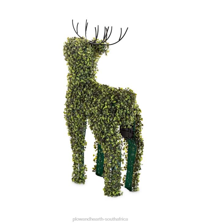 Houseware Plow & Hearth Lighted Boxwood Reindeer Topiary NFLB1686