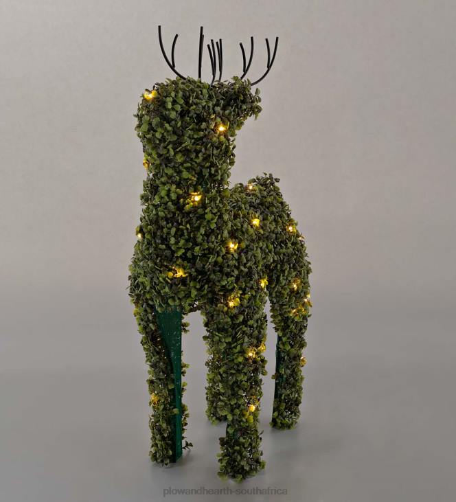 Houseware Plow & Hearth Lighted Boxwood Reindeer Topiary NFLB1686
