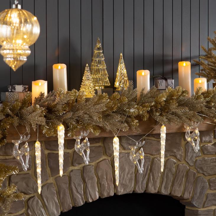 Houseware Plow & Hearth Holiday Deer String Lights NFLB1660