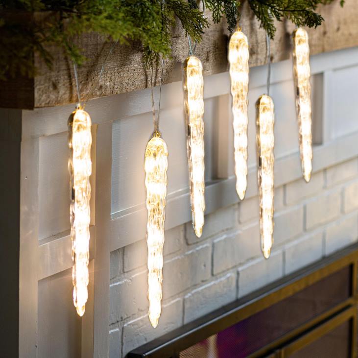Houseware Plow & Hearth Holiday Icicle String Lights NFLB1661