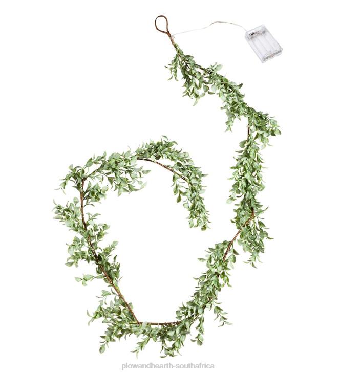 Houseware Plow & Hearth Indoor/Outdoor Battery-Operated Lighted Leaves Garland NFLB1669