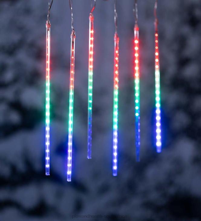 Houseware Plow & Hearth Indoor/Outdoor Electric Icicle Chasing Lights with Multicolor LEDs NFLB1665