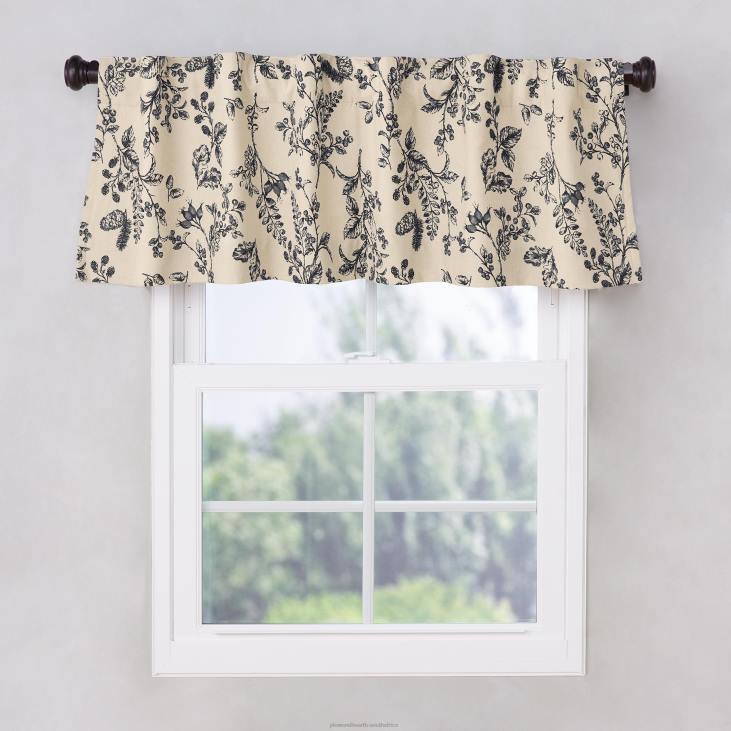 Houseware Plow & Hearth Botanical Toile Insulated Double-Lined Cotton Curtain Panel with Rod Pocket NFLB2558