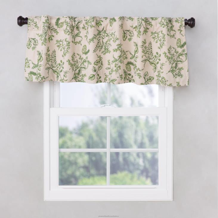 Houseware Plow & Hearth Botanical Toile Insulated Double-Lined Cotton Curtain Panel with Rod Pocket NFLB2558