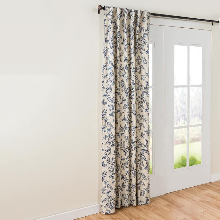 Houseware Plow & Hearth Botanical Toile Insulated Double-Lined Cotton Curtain Panel with Rod Pocket NFLB2558