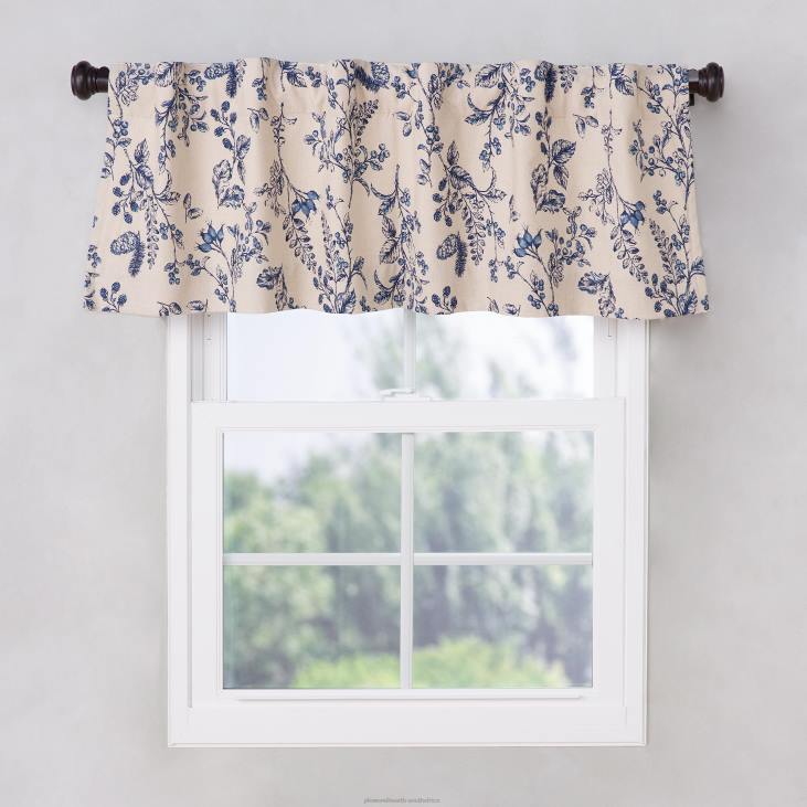 Houseware Plow & Hearth Botanical Toile Insulated Double-Lined Cotton Curtain Panel with Rod Pocket NFLB2558