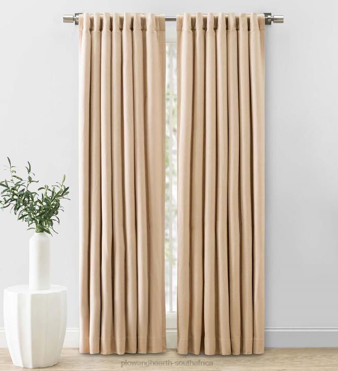 Houseware Plow & Hearth Cotton Herringbone Curtain Panel NFLB2577