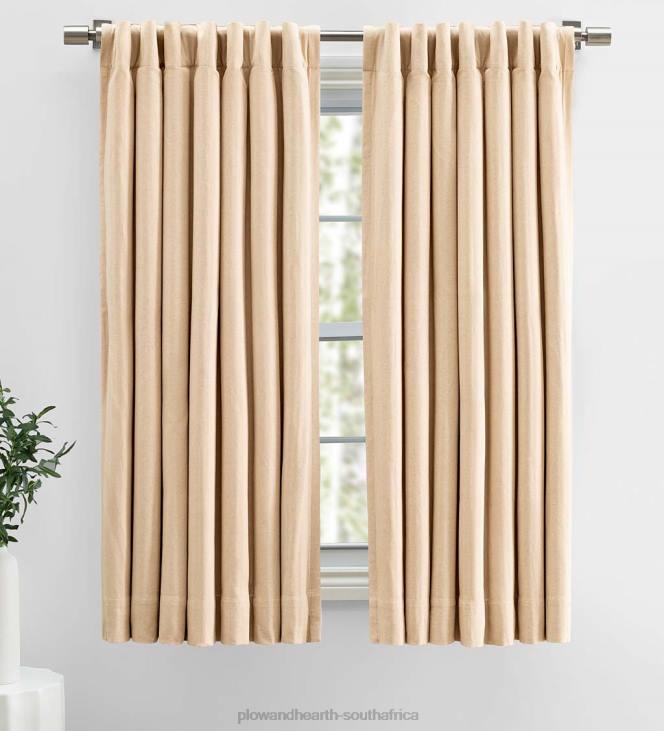 Houseware Plow & Hearth Cotton Herringbone Curtain Panel NFLB2577