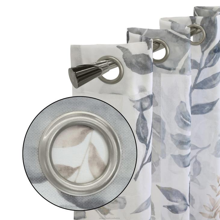 Houseware Plow & Hearth Ella Floral Grommet Top Sheer Panel - Taupe - 52x 84NFLB2601