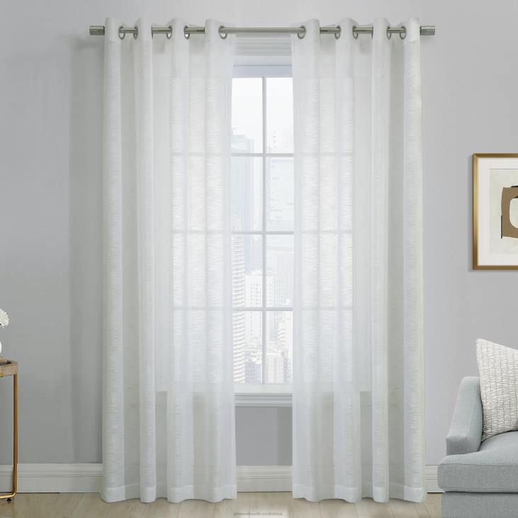 Houseware Plow & Hearth Emery Sheer Grommet Top Curtain Panel - Light Gray - 52x 108NFLB2609