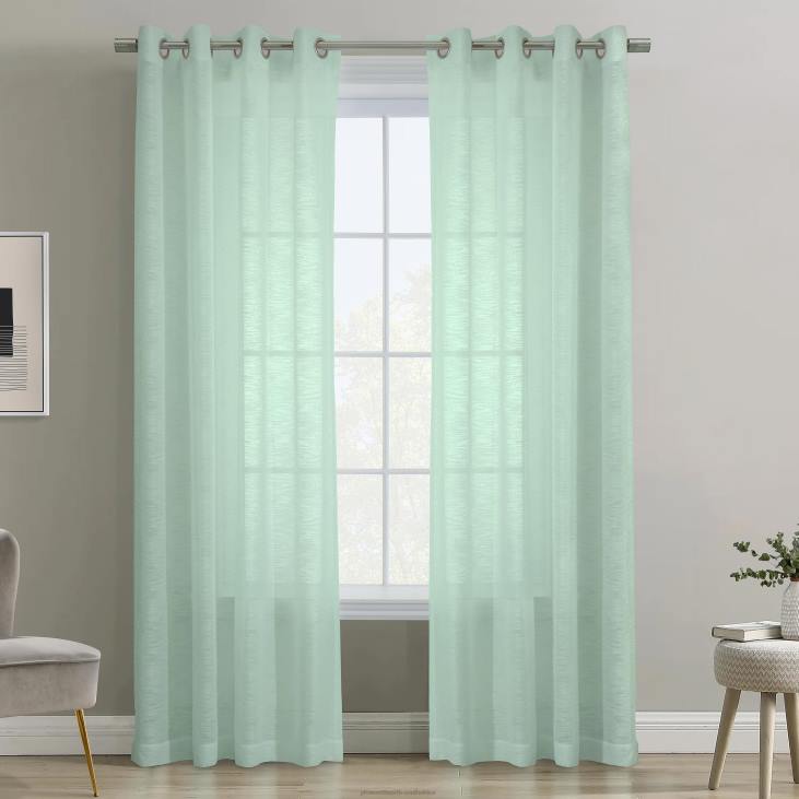 Houseware Plow & Hearth Emery Sheer Grommet Top Curtain Panel - Light Gray - 52x 108NFLB2609
