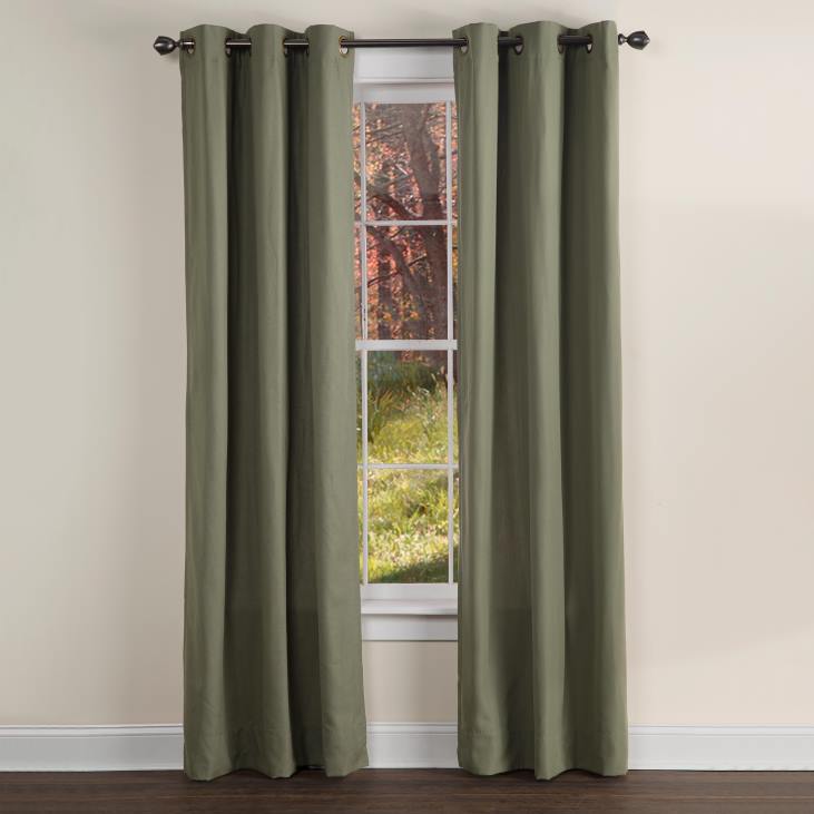 Houseware Plow & Hearth Energy Efficient Grommet-Top Homespun Insulated Curtains NFLB2575