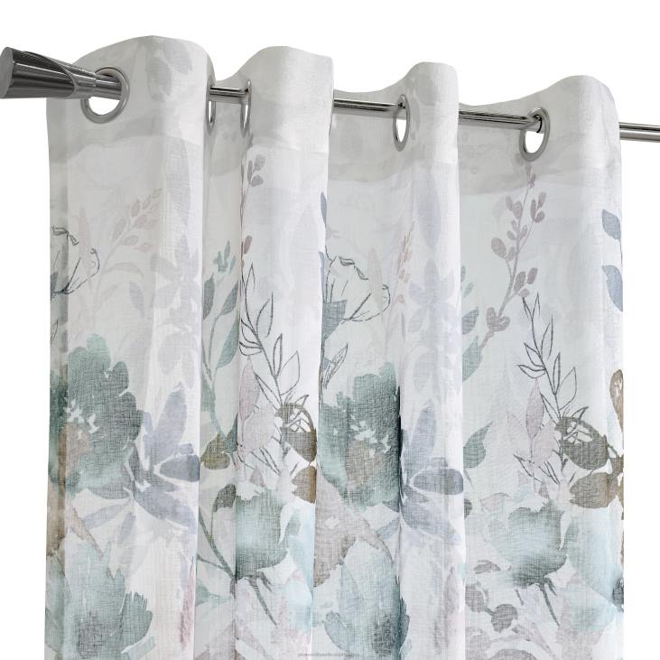 Houseware Plow & Hearth Flora Grommet Top Semi-Sheer Panel - Spa Green - 52x 84NFLB2596