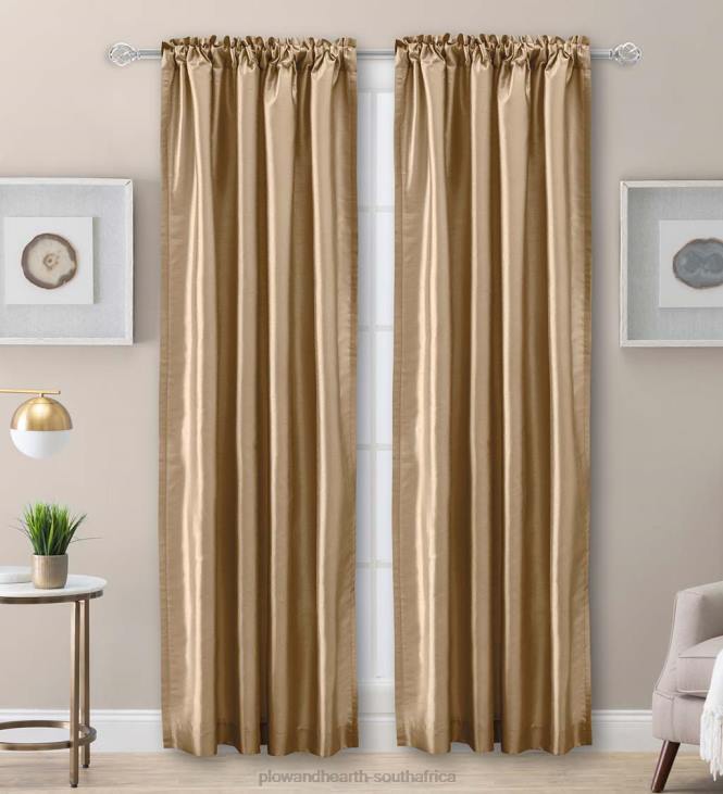 Houseware Plow & Hearth Luna Faux Silk Curtains NFLB2598