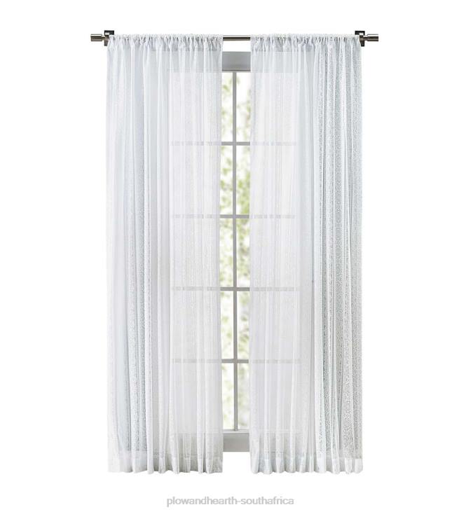 Houseware Plow & Hearth Medallion Stripe Lace Curtains NFLB2615