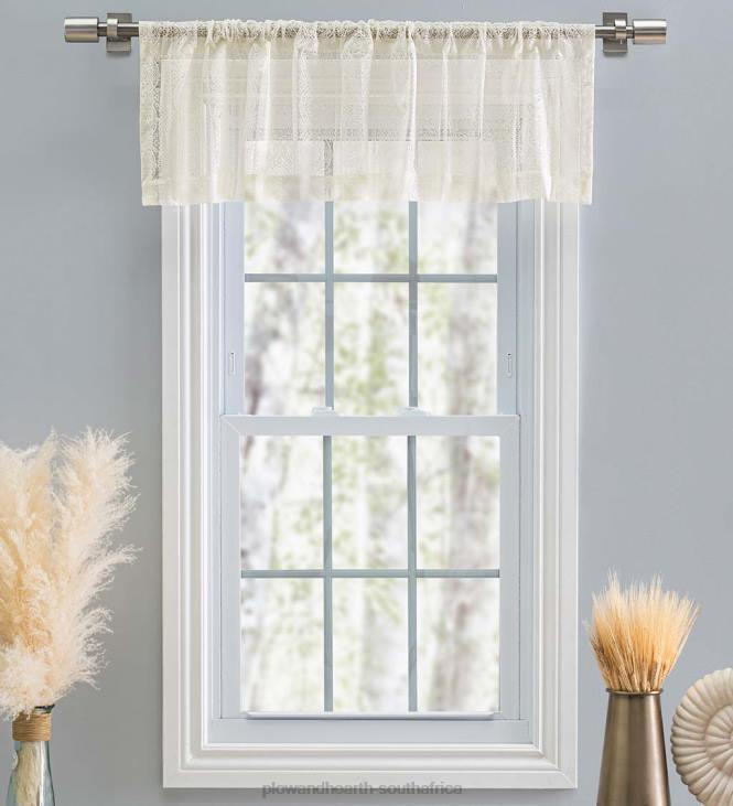 Houseware Plow & Hearth Medallion Stripe Lace Curtains NFLB2615