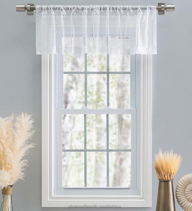 Houseware Plow & Hearth Medallion Stripe Lace Curtains NFLB2615