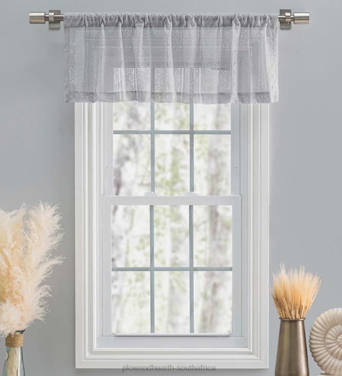 Houseware Plow & Hearth Medallion Stripe Lace Curtains NFLB2615