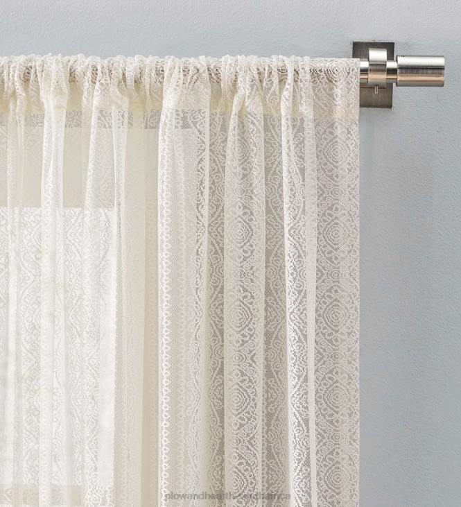 Houseware Plow & Hearth Medallion Stripe Lace Curtains NFLB2615