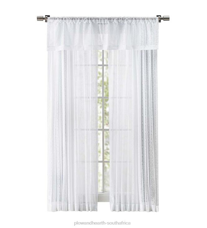 Houseware Plow & Hearth Medallion Stripe Lace Curtains NFLB2615