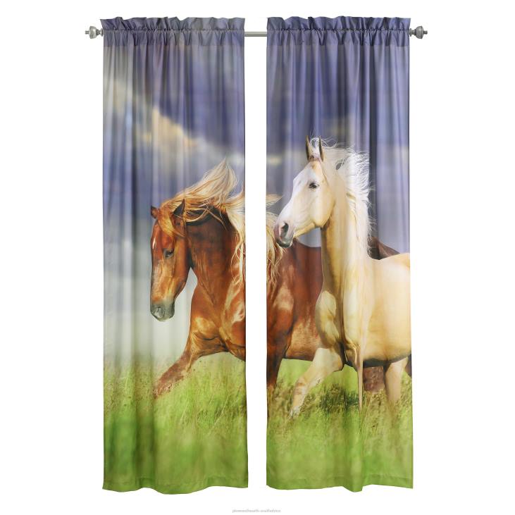 Houseware Plow & Hearth Nature-Inspired Photoreal Rod Pocket Curtain Panels - Bear Scene - 52x 84NFLB2592
