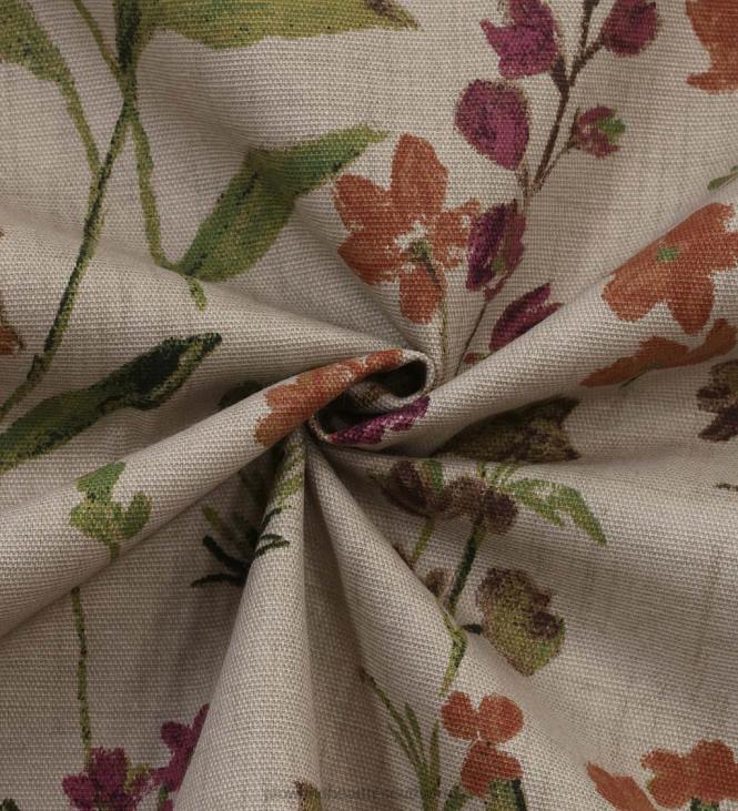 Houseware Plow & Hearth Rockport Floral Linen-Look Curtain Pairs With Tiebacks NFLB2557