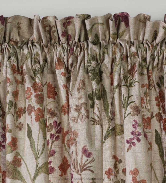 Houseware Plow & Hearth Rockport Floral Linen-Look Curtain Pairs With Tiebacks NFLB2557