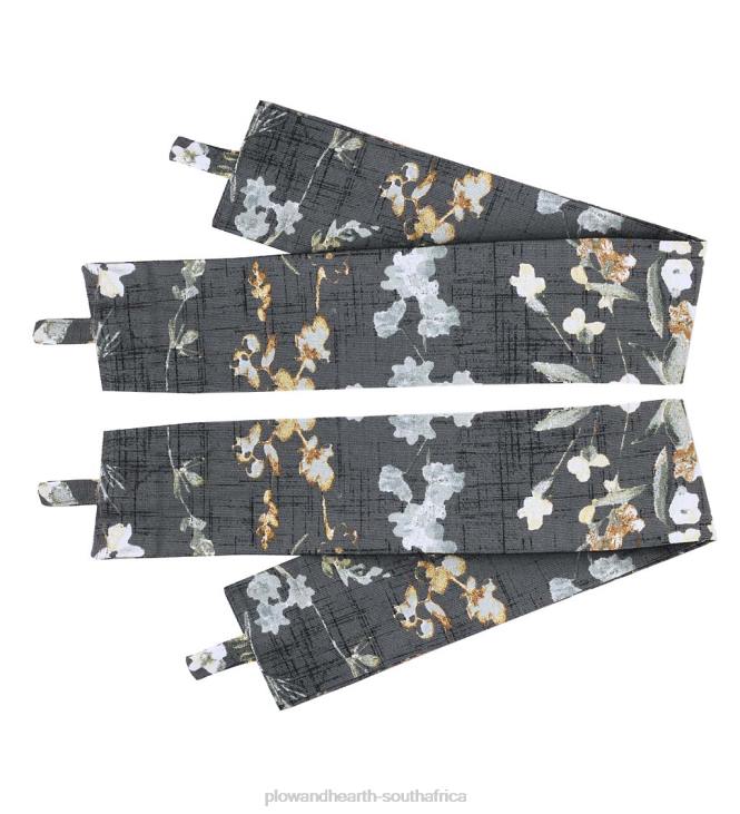Houseware Plow & Hearth Rockport Floral Linen-Look Curtain Pairs With Tiebacks NFLB2557
