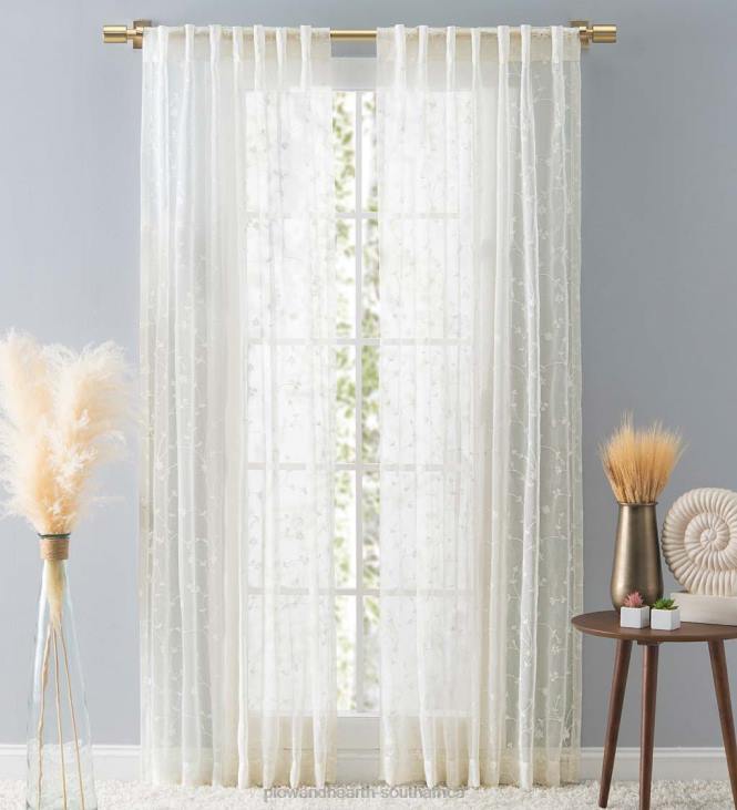 Houseware Plow & Hearth Sheer Blossom Curtains NFLB2604