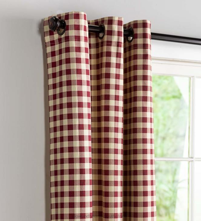 Houseware Plow & Hearth Thermalogic Energy Efficient Insulated Check Grommet-Top Curtain Pairs NFLB2555