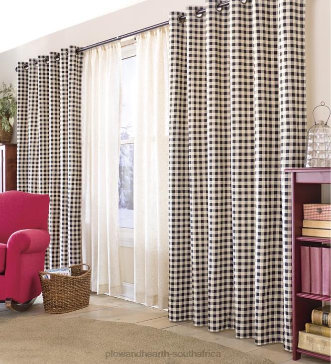 Houseware Plow & Hearth Thermalogic Energy Efficient Insulated Check Grommet-Top Curtain Pairs NFLB2555