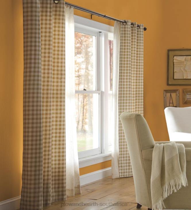 Houseware Plow & Hearth Thermalogic Energy Efficient Insulated Check Grommet-Top Curtain Pairs NFLB2555