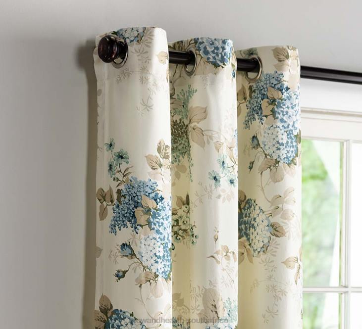 Houseware Plow & Hearth Thermalogic Insulated Grommet-Top Hydrangea Curtain Pairs NFLB2560