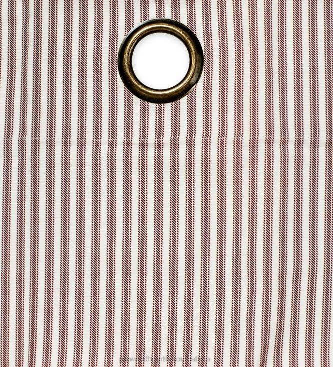 Houseware Plow & Hearth Thermalogic Insulated Ticking Stripe Grommet Top Curtain Pairs NFLB2563