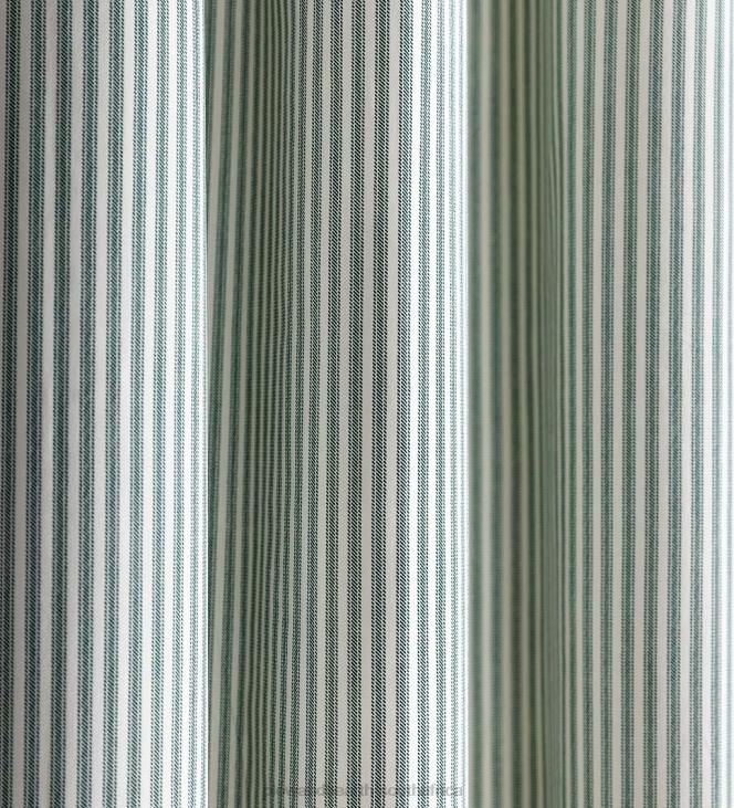 Houseware Plow & Hearth Thermalogic Insulated Ticking Stripe Grommet Top Curtain Pairs NFLB2563