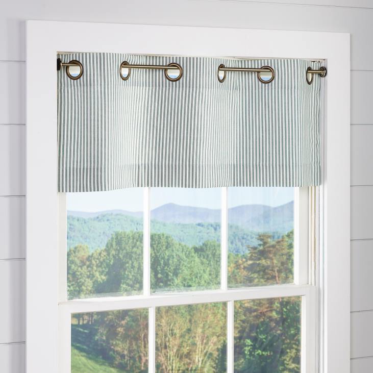 Houseware Plow & Hearth Thermalogic Insulated Ticking Stripe Grommet Top Curtain Pairs NFLB2563