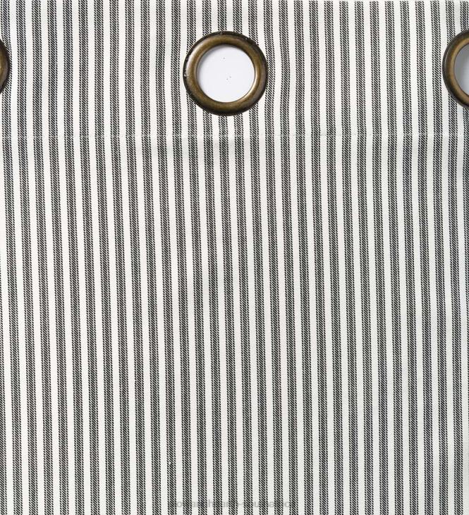 Houseware Plow & Hearth Thermalogic Insulated Ticking Stripe Grommet Top Curtain Pairs NFLB2563