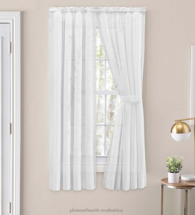Houseware Plow & Hearth Tie Back Shadow Pleat Rod Pocket Curtains NFLB2587