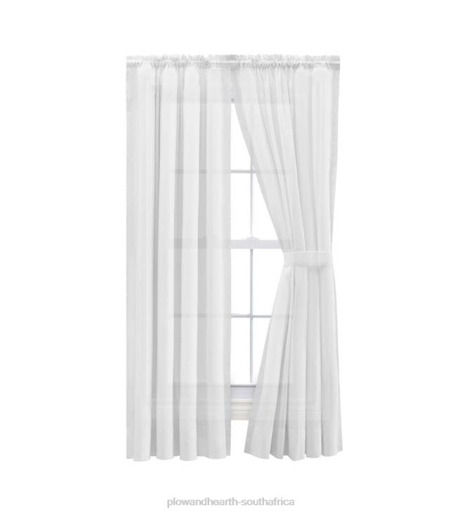 Houseware Plow & Hearth Tie Back Shadow Pleat Rod Pocket Curtains NFLB2587