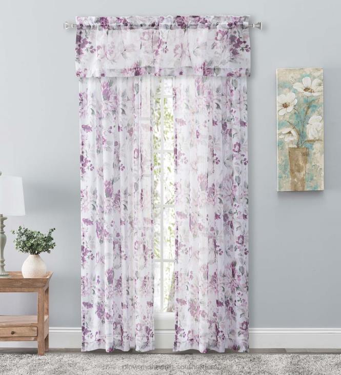 Houseware Plow & Hearth Whimsical Sheer Rod Pocket Panel Curtains and Valance NFLB2600
