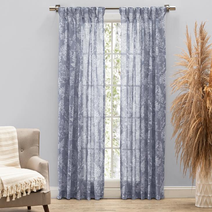 Houseware Plow & Hearth Wildflower Pinch Pleated Back Tab Curtains NFLB2572