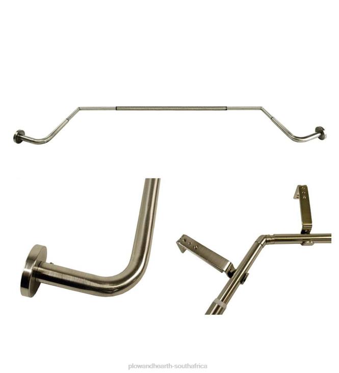 Houseware Plow & Hearth Adjustable Bay Window Curtain Rod Set - Espresso NFLB2643