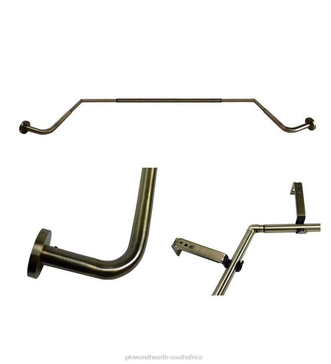 Houseware Plow & Hearth Adjustable Bay Window Curtain Rod Set - Espresso NFLB2643