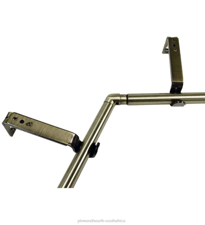 Houseware Plow & Hearth Adjustable Bay Window Curtain Rod Set - Espresso NFLB2643