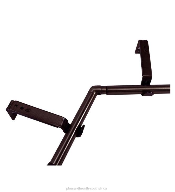 Houseware Plow & Hearth Adjustable Bay Window Curtain Rod Set - Espresso NFLB2643