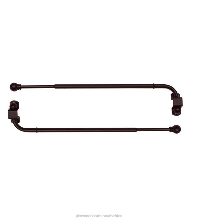 Houseware Plow & Hearth Adjustable Steel Swing Arm Curtain Rod Set NFLB2636
