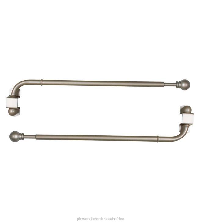 Houseware Plow & Hearth Adjustable Steel Swing Arm Curtain Rod Set NFLB2636