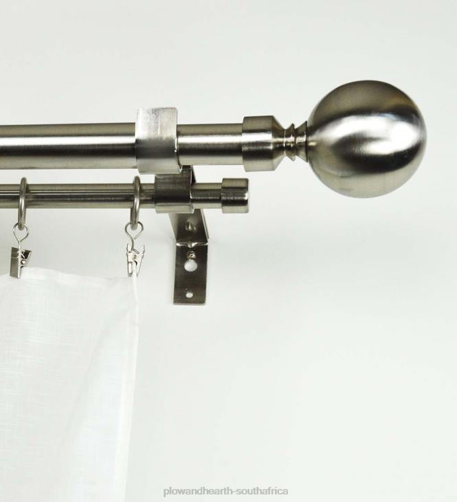 Houseware Plow & Hearth Ball Finial Double Rod Set NFLB2639