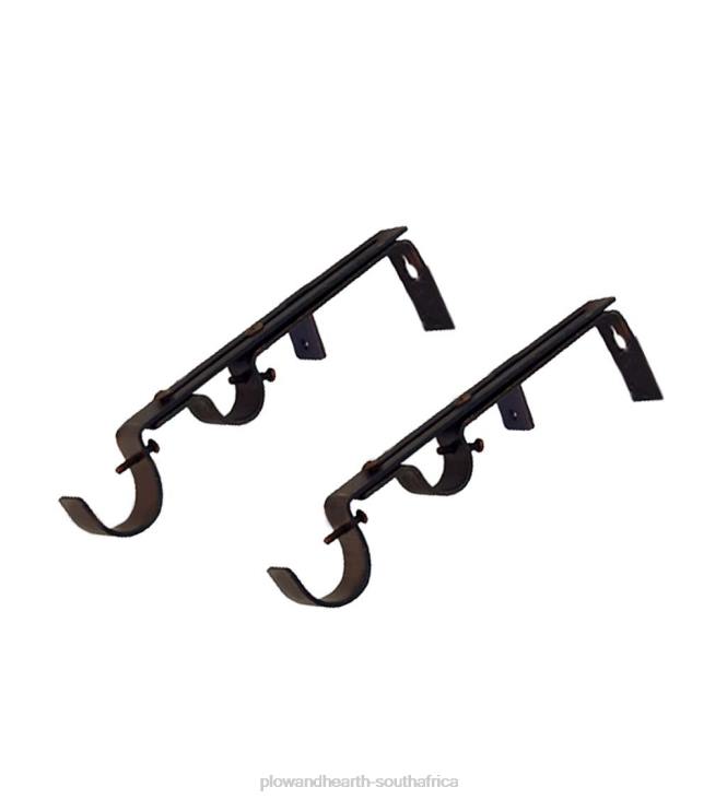 Houseware Plow & Hearth Double-Rod Brackets, pair - Espresso NFLB2637