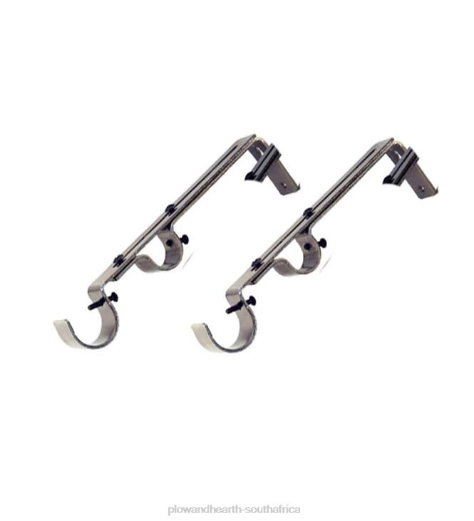 Houseware Plow & Hearth Double-Rod Brackets, pair - Espresso NFLB2637